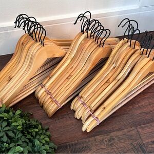 30 Count Wooden Hangers *Great Condition